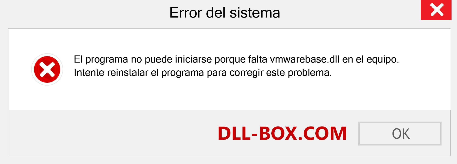 ¿Falta el archivo vmwarebase.dll ?. Descargar para Windows 7, 8, 10 - Corregir vmwarebase dll Missing Error en Windows, fotos, imágenes